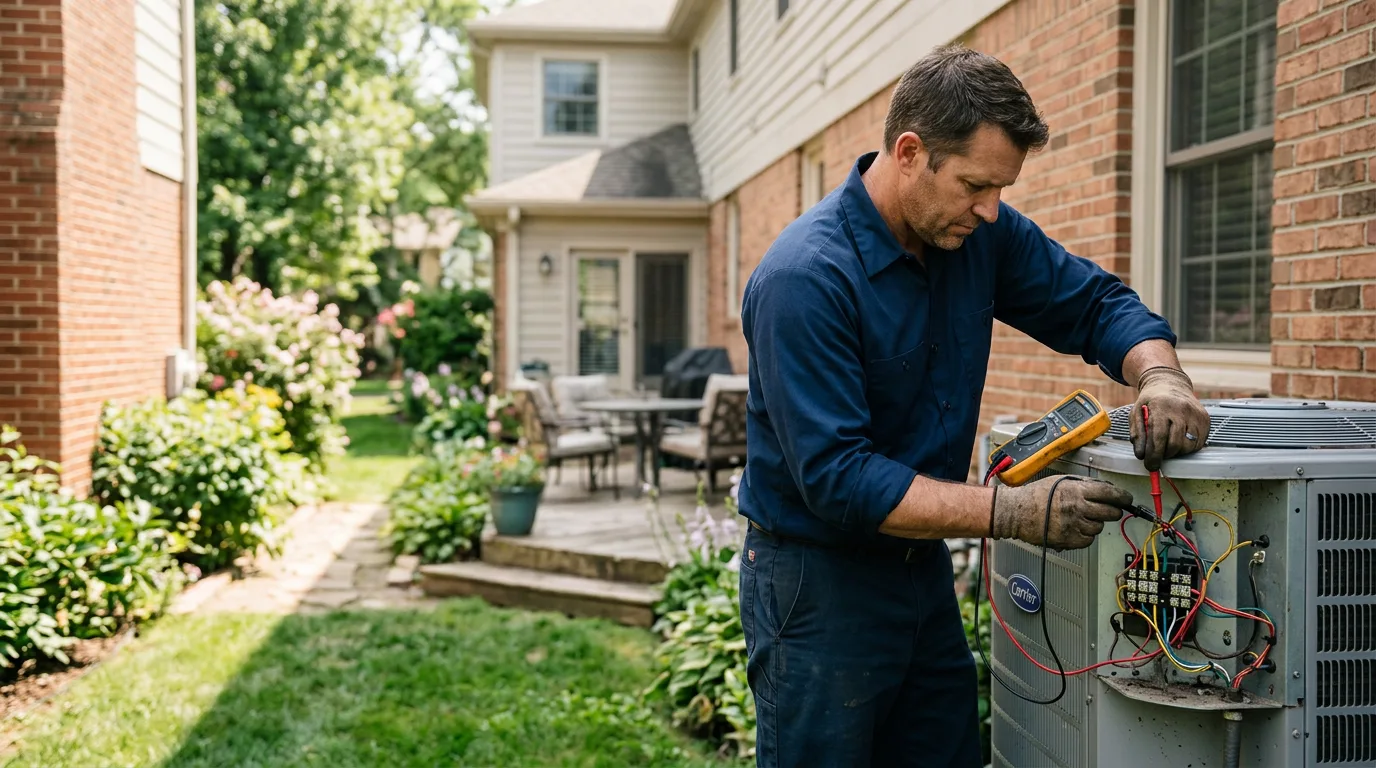 HVAC technician working near Fayette, IA